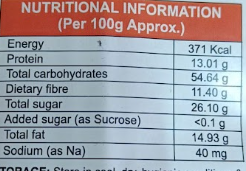 Millet Nutri Bar + Millet Protein Bar nutrition facts